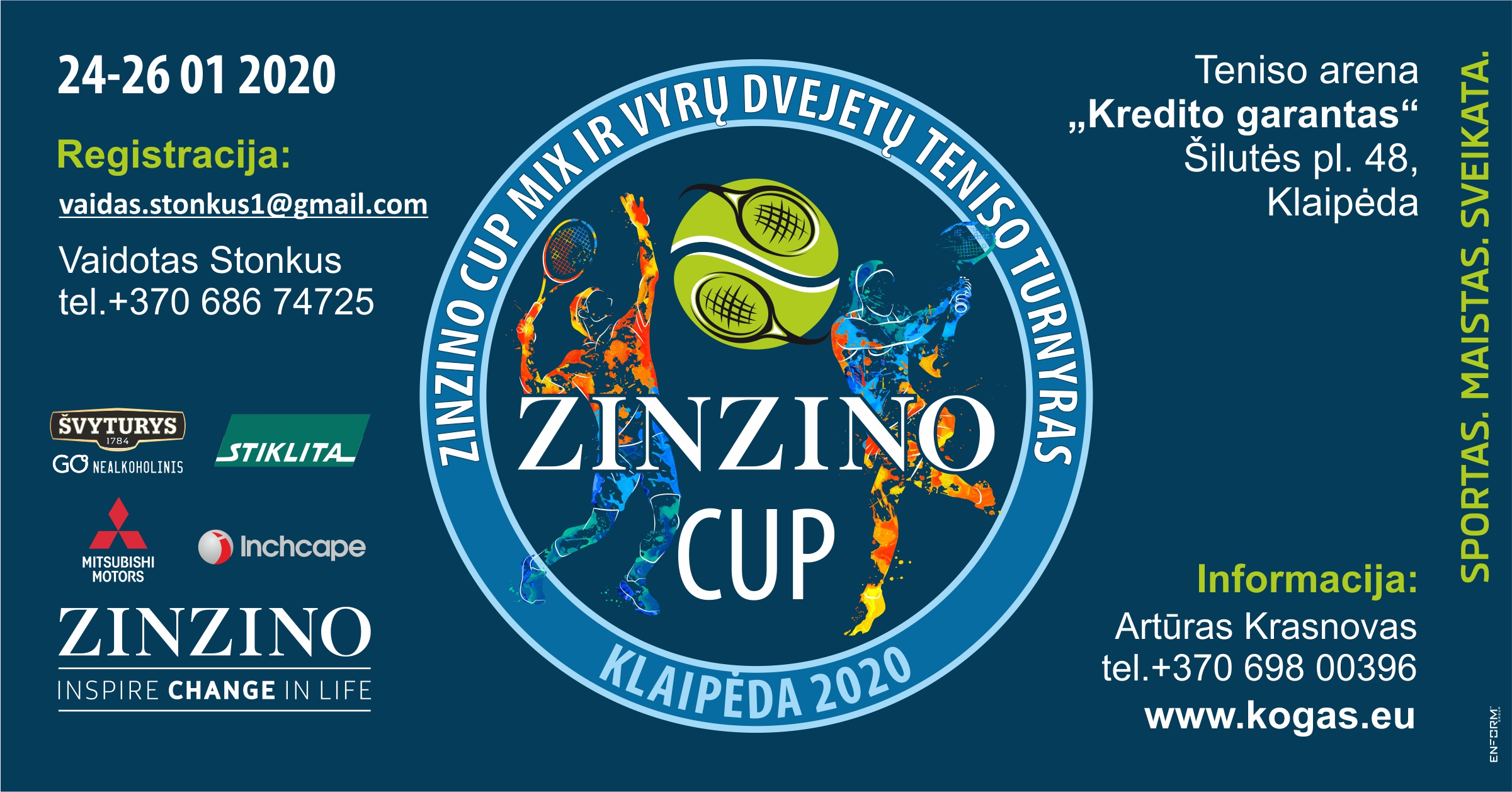 Dvejetų turnyras "ZINZINO CUP 2020"